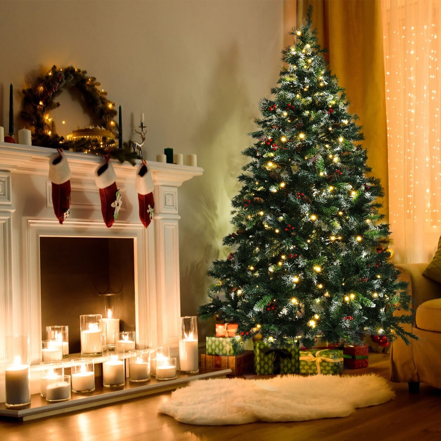 7-foot Pencil Christmas Artificial Tree Decoration