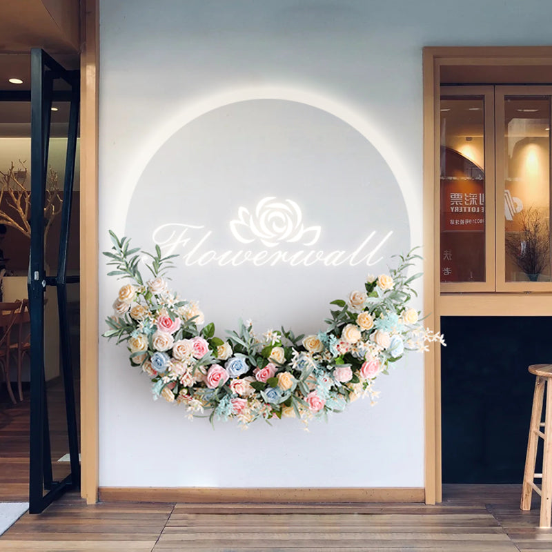 Flexible Artificial Flower Hanging Row, Home Decor