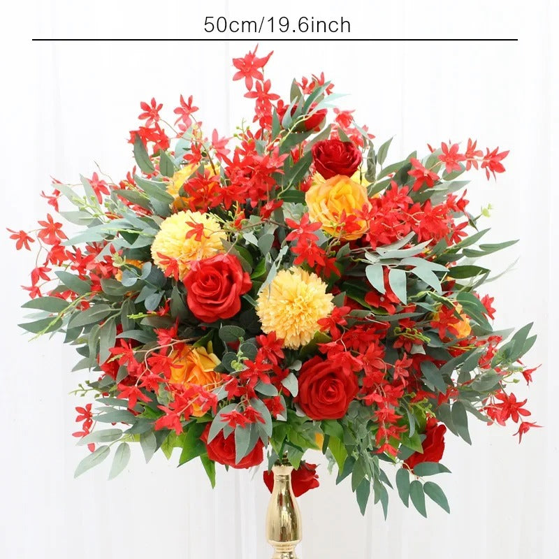 Artificial flowers Wedding Decor Fake Rose Table Centerpiece