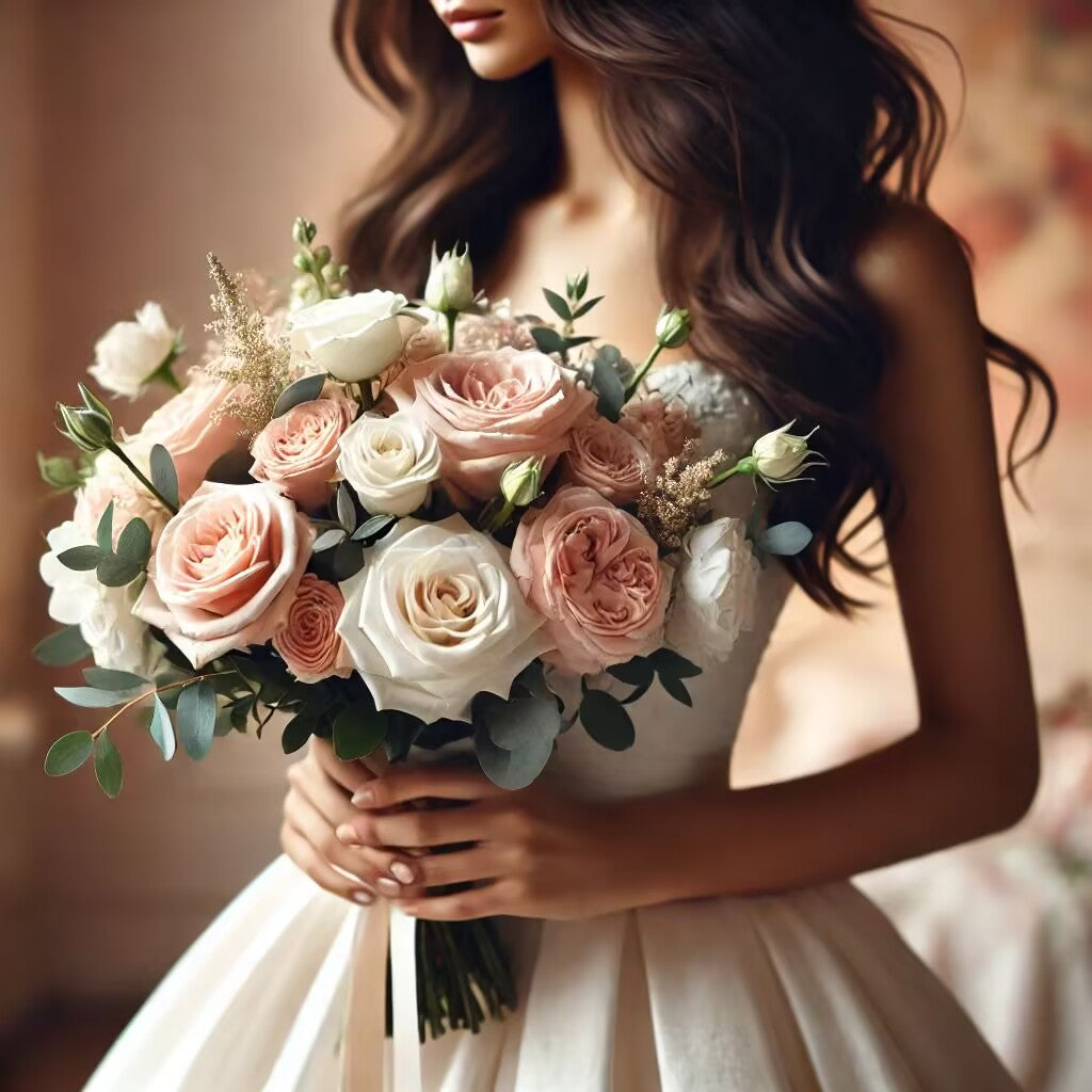 Artificial Roses Flowers Bridal Bouquet