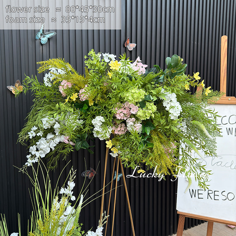 Natural Wind Artificial Flowers Green Plant Wedding Scenery Decoration