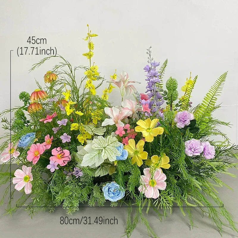 Monet Style Artificial Flower Wedding Background Decoration