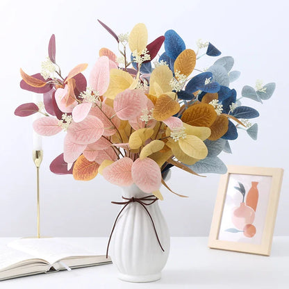 Artificial Plants Home Decoration Eucalyptus Leaves Fakes Plant Vase Layout